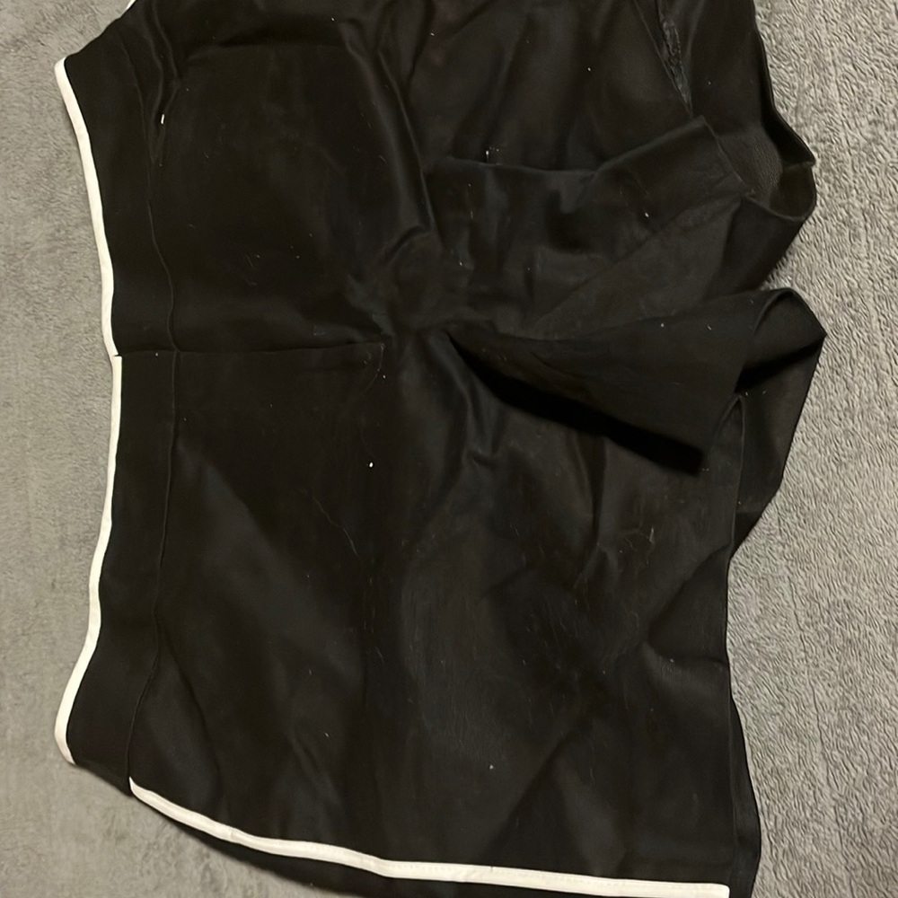 Black and white shorts